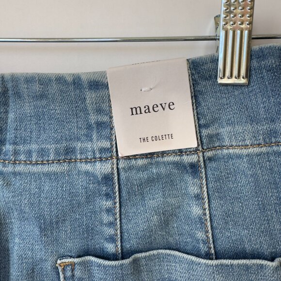 Anthropologie The Colette Crop Wide-Leg Jeans Palms Wash 29 - Picture 7 of 12